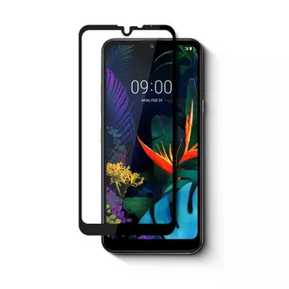 Üvegfólia LG K50 / LG Q60 - fekete tokbarát Slim 3D üvegfólia