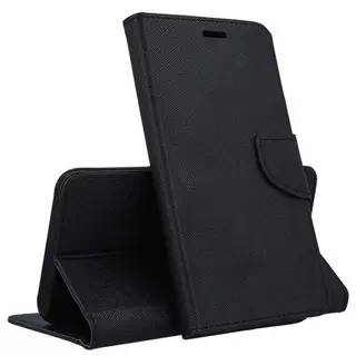 Xiaomi Note 8 Pro Telefontok - FANCY fekete szilikon keretes könyvtok