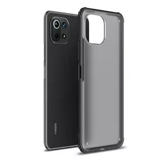 Telefontok Xiaomi 11 Lite 5G NE / Mi 11 Lite - TECH-PROTECT Hybridshell - ütésálló áttetsző műanyag tok, fekete kerettel