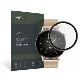 Okosóra üvegfólia fekete kerettel- Huawei Watch GT 3 (42 mm) - üvegfólia