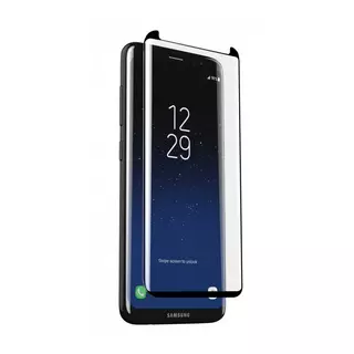 Samsung S9 Plus üvegfólia- Full Glue fekete kerettel ráhajlik az íves részre is