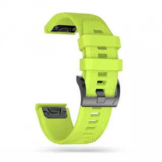 GARMIN FENIX 5 / 6 / 6 PRO / 7 okosóra szíj - TECH-PROTECT Smooth zöld szilikon szíj 