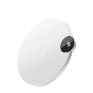 BASEUS WXSX-02 - fehér vezeték nélküli (Wireless) LED kijelzős töltőpad 2A + fehér Lightning kábel, 1,2 m - Telefon töltő