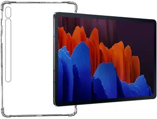 Samsung Galaxy Tab S8+ PLUS 12,4 Tablettok (SM-X800, SM-X806) - átlátszó, sarokerősített szilikon tablet tok