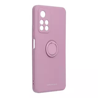 Xiaomi Poco M4 Pro 5G Telefontok - Roar Amber lila szilikon tok, kitámasztó ujjgyűrűvel
