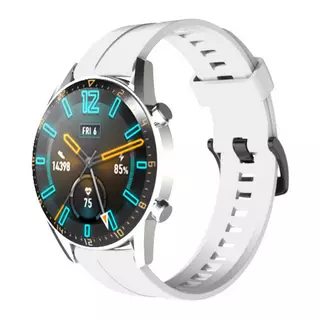 Huawei Watch GT3 Pro (46 mm) okosóra szíj - fehér szilikon (22 mm)