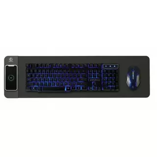 Rebeltec W400 Egérpad - egérpad, QI 10W vezeték nélküli töltővel, fekete (80 x 30 x 0,3 cm)