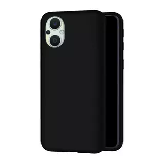 Oppo Reno7 Lite Telefontok - fekete szilikon hátlap tok