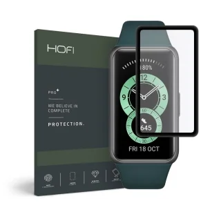 Védőfólia - Huawei Band 6 okosóra fólia - kijelzővédő fólia, fekete kerettel