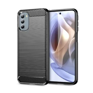 Telefontok Motorola Moto G31 / G41 - Forcell Carbon fekete szilikon tok