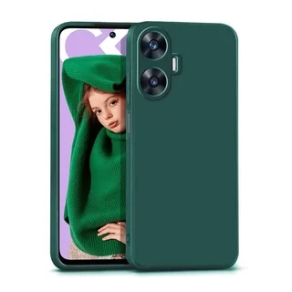 Realme C55 Telefontok - zöld szilikon tok