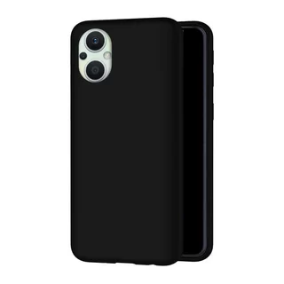 Oppo Reno8 Lite 5G Telefontok - fekete szilikon hátlap tok