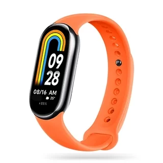 Okosóra szilikon szíj - Xiaomi Mi Band 8 / 8 NFC - narancs szilikon szíj