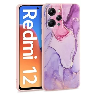 Xiaomi Redmi 12 Telefontok - Pink marble hátlap tok