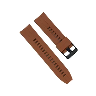 Huawei Watch GT 4 (46 mm) okosóra szíj - Strap One barna szilikon (22 mm)