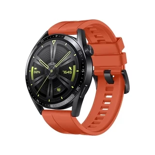 Huawei Watch GT 4 (46 mm) okosóra szíj - Strap One narancssárga szilikon (22 mm)