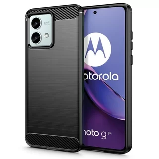 Motorola Moto G84 5G Telefontok - Carbon fekete szilikon hátlap tok