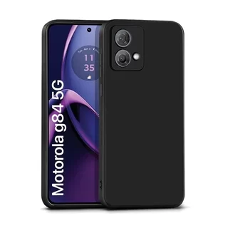 Motorola Moto G84 5G Telefontok - fekete szilikon hátlap tok