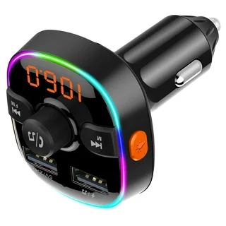 BC52L Transzmitter - autós FM/Bluetooth transzmitter + 2XUSB autós töltő, fekete