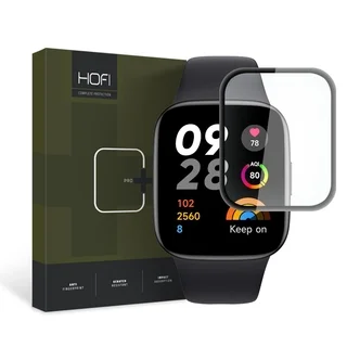 Xiaomi Redmi Watch 3 - okosóra flexi üvegfólia fekete kerettel