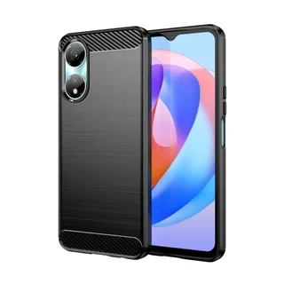 Telefontok Honor X7b - Carbon Fiber fekete szilikon hátlap tok