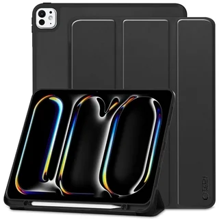 Tablettok iPad Pro 13 2024 (7. Gen, 13 coll) - fekete smart case, ceruza tartóval