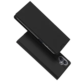 Samsung Galaxy A06 telefontok - Dux Ducis fekete flipcover tok