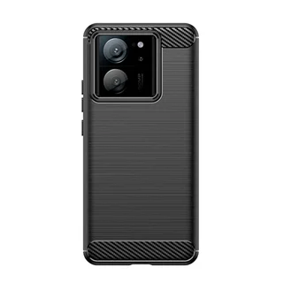 Xiaomi 13T Pro 5G Telefontok - Carbon Fiber fekete szilikon hátlap tok