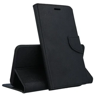 Motorola Moto G35 5G telefontok - Fancy fekete mágneses szilikon keretes könyvtok