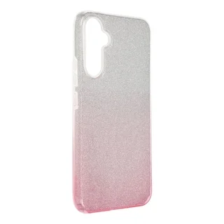 Telefontok Samsung Galaxy A56 5G - Ezüst / pink Shiny tok