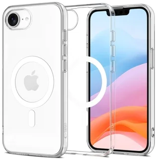 iPhone 16e telefontok - Tech-Protect Flexair Hybrid - MagSafe kompatibilis átlátszó műanyag hátlap tok, szilikon kerettel