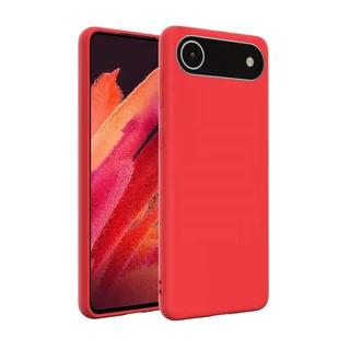 iPhone 17 Air telefontok - piros szilikon hátlap tok