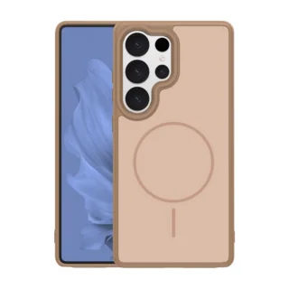 Telefontok Samsung Galaxy S26 Ultra - Frame Thin barna magsafe kompatibilis szilikon tok