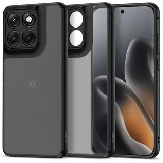 Telefontok Motorola Edge 70 Fusion / Fusion+ - Tech-Protect Magmat - matt fekete műanyag hátlap tok, szilikon kerettel