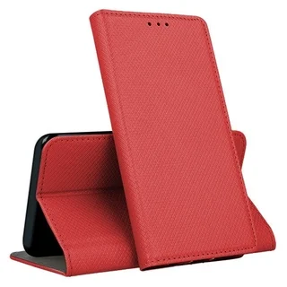 Telefontok Xiaomi 17T - piros mágneses szilikon keretes könyvtok