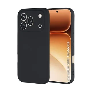 Telefontok Honor 600 Pro 5G - fekete szilikon hátlap tok