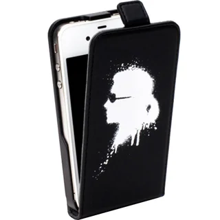 Telefontok iPhone 5/5S/SE  - Karl Lagerfeld Graffiti Flip  - fekete