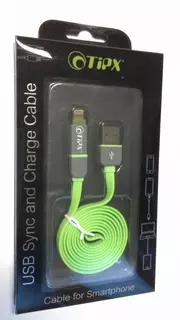 Adatkábel: TiPX 2in1 micro usb iPhone készülékhez zöld adatkábel