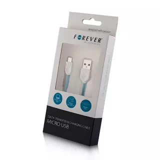Kábel: Forever Micro USB kék adatkábel 1m