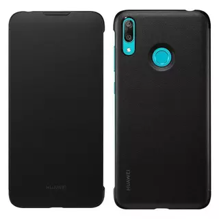 Telefontok Huawei Y7 2019 - Eredeti Huawei kinyitható fekete pénztárca tok