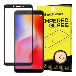 Üvegfólia Xiaomi Redmi 6 - Full Glue, full screen, üvegfólia fekete kerettel