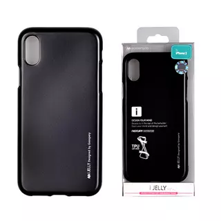 Telefontok IPHONE XR - hátlap, i-jelly metal Mercury - fekete
