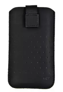 6,3 col Telefontok - fekete tépőzáras-kihúzós tok (165x90x14mm)